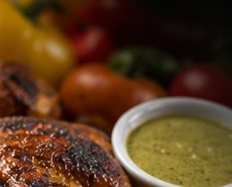 Poulet braisé et légumes frais